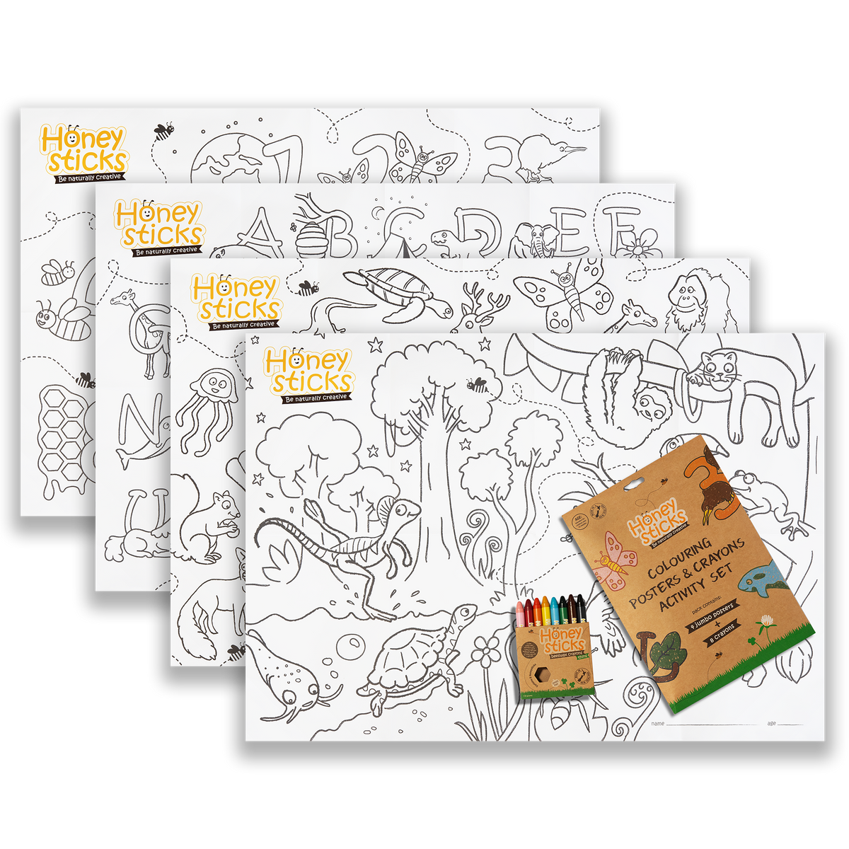 Honeysticks - Activity Set | Posters & Crayon Set