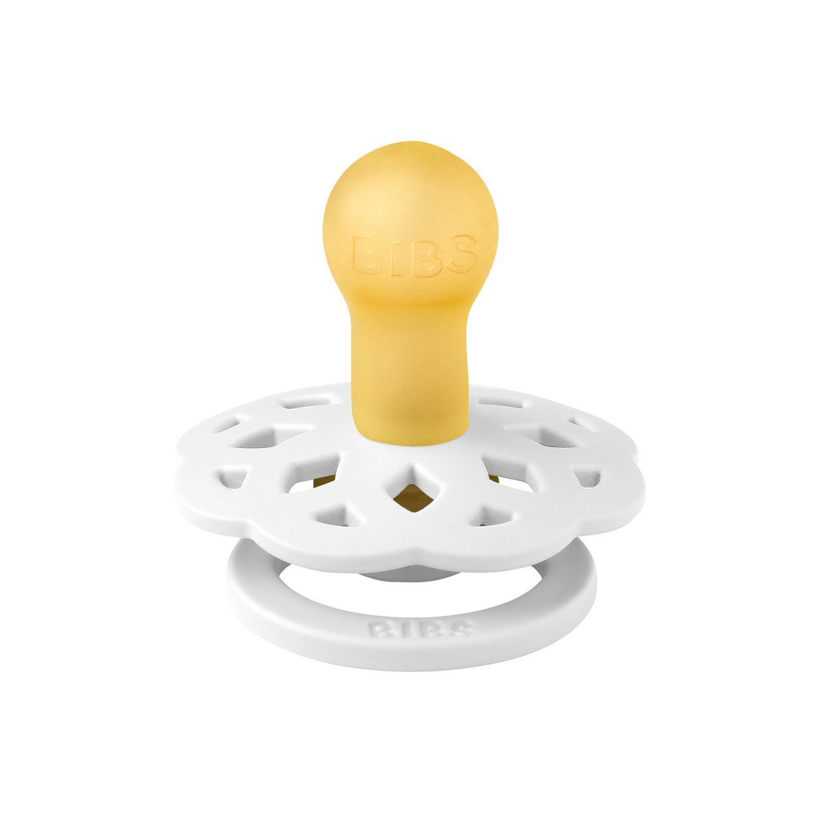 BIBS Pacifier - 2pk Boheme Round | White + Sunshine
