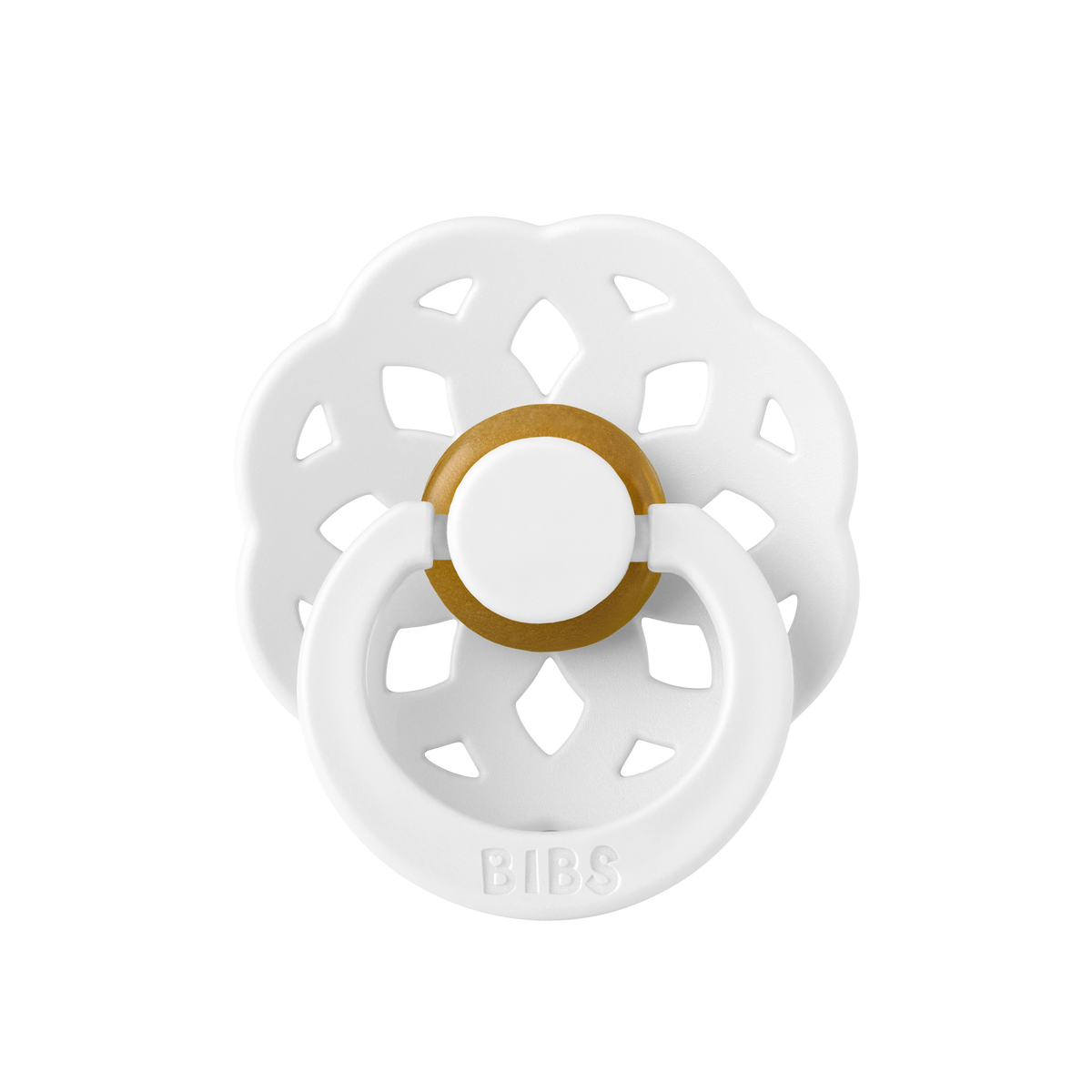 BIBS Pacifier - 2pk Boheme Round | White + Sunshine