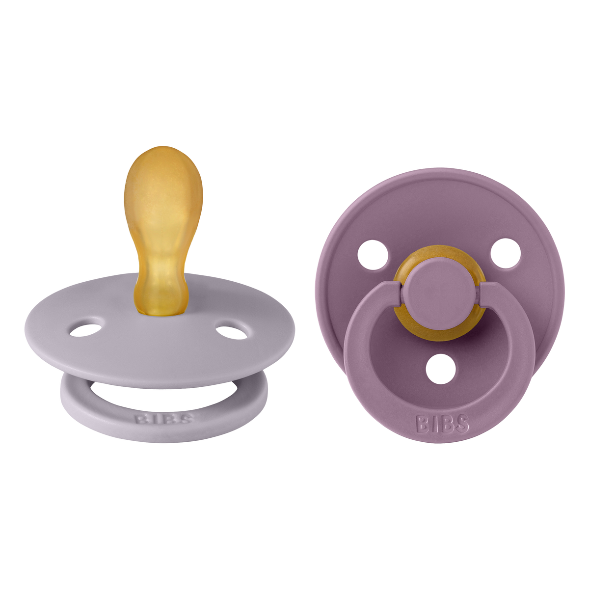 BIBS Pacifier - 2pk Symmetrical | Fossil Grey + Mauve