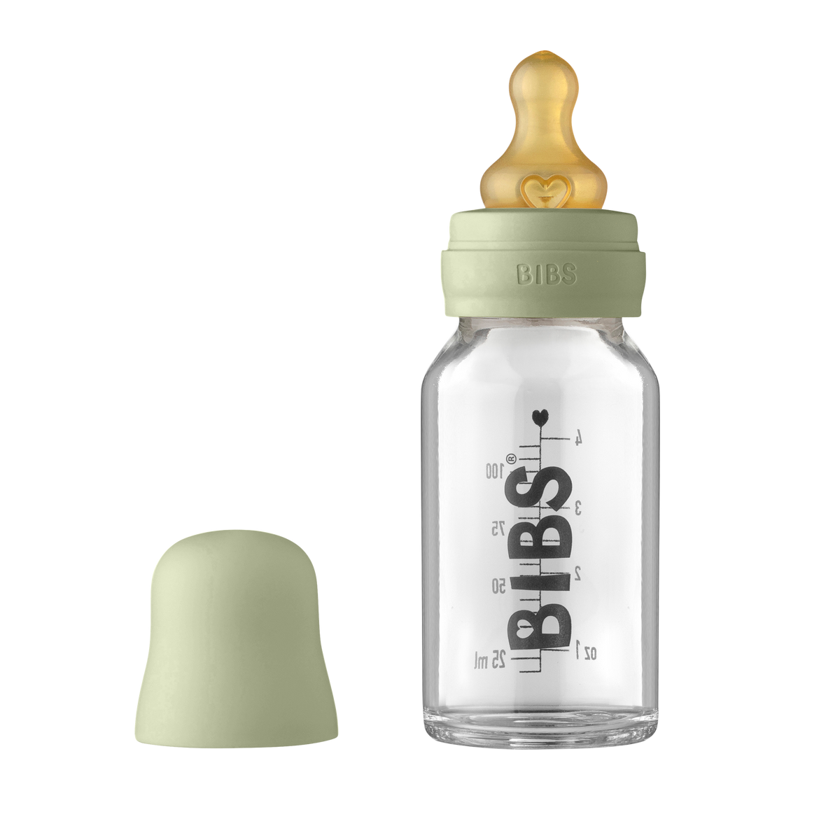 BIBS - Glass Bottle Set - 110ml | Sage