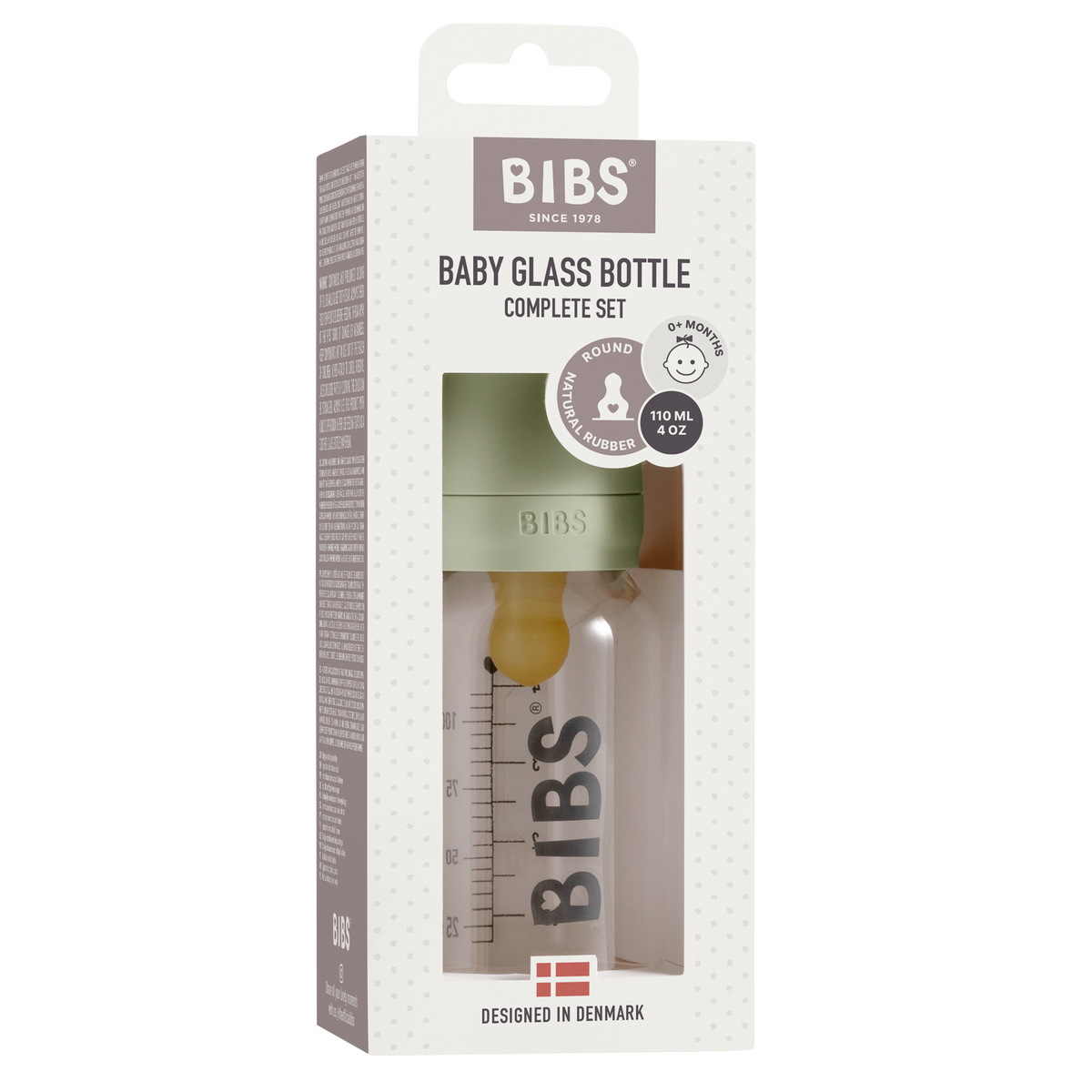 BIBS - Glass Bottle Set - 110ml | Sage