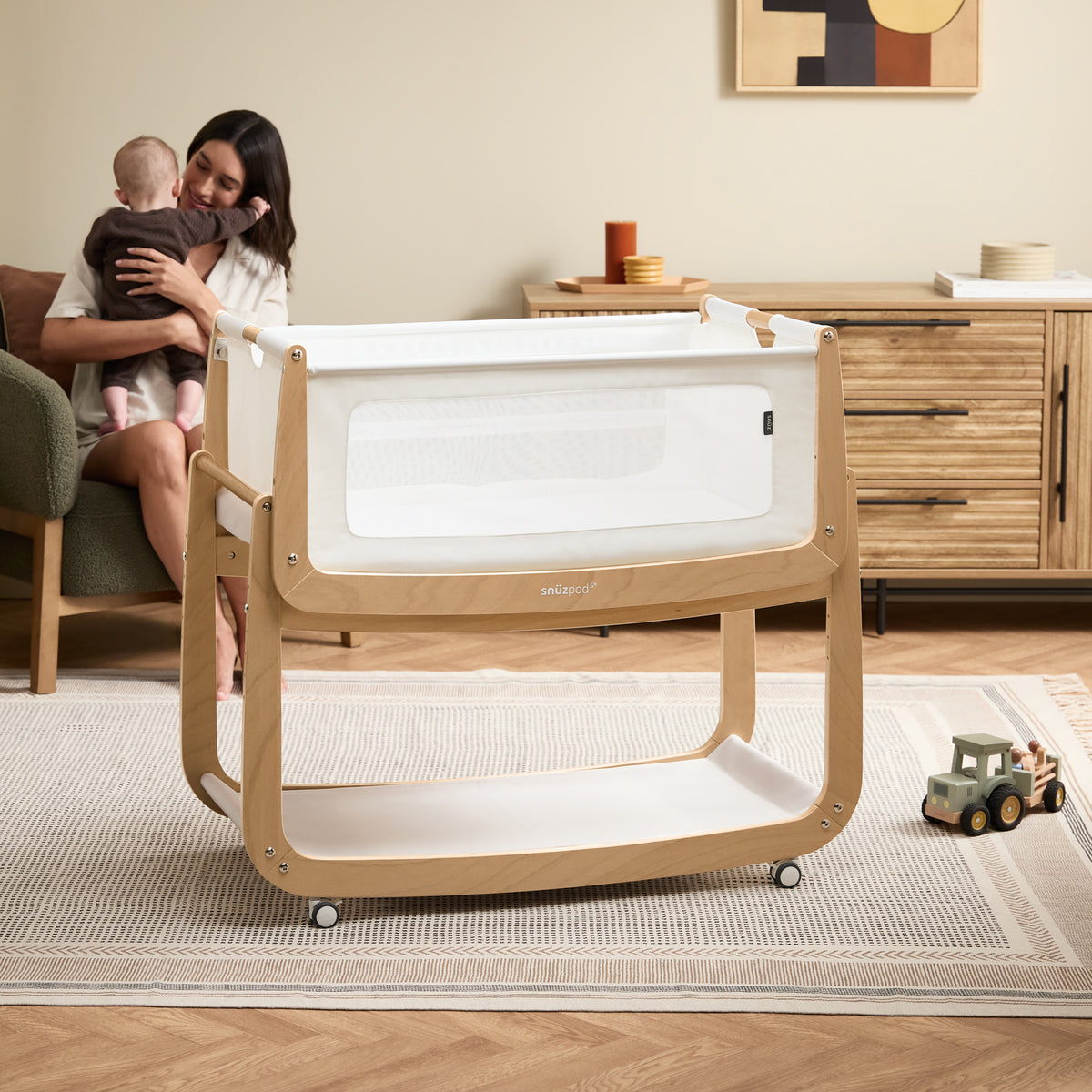 Snuzpod 5 - Bedside Co-Sleeper | Natural