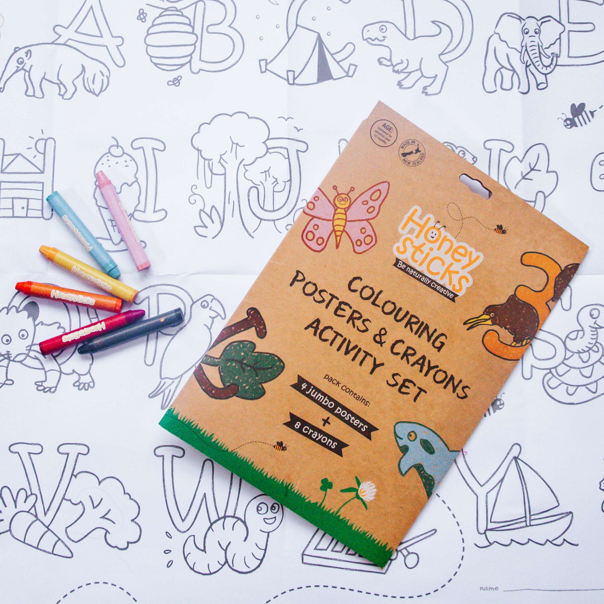 Honeysticks - Activity Set | Posters & Crayon Set