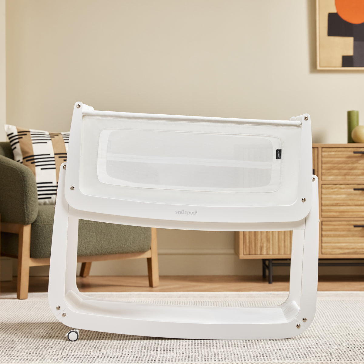 Snuzpod 5 - Bedside Co-Sleeper | White