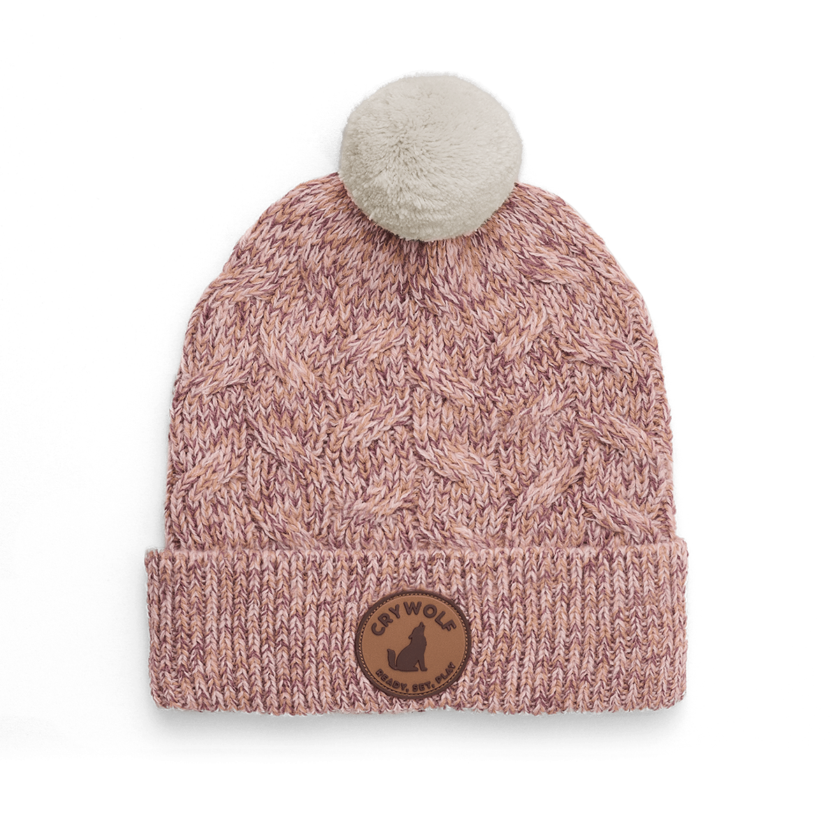 Crywolf - Pom Pom Beanie | Mauve Speckle