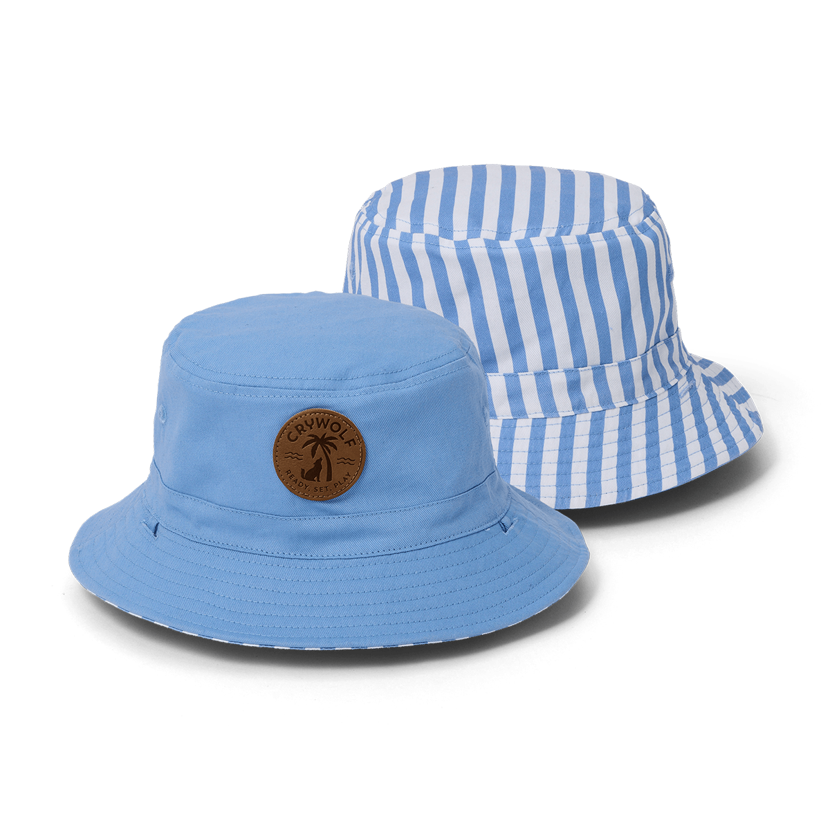 Crywolf - Reversible Bucket Hat | Sky Blue Stripe