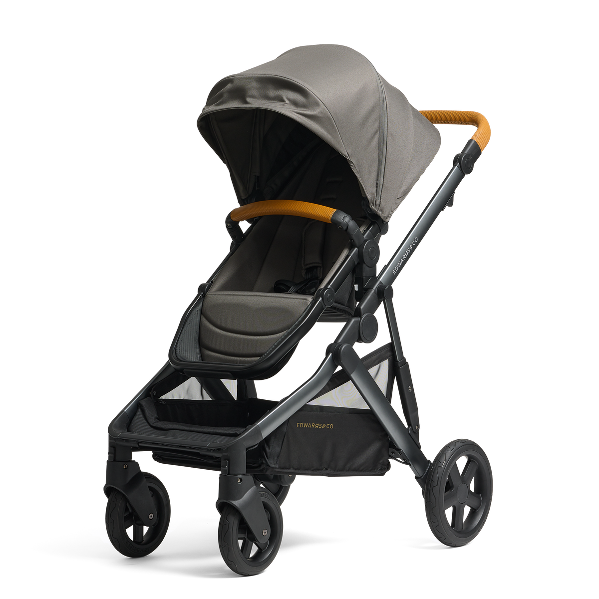 Edwards & Co - Double Stroller Bundle | Ochre Grey