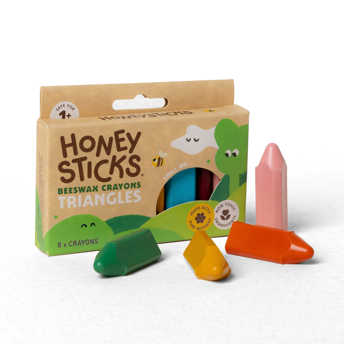 Honeysticks Natural Beeswax Crayons | Triangles