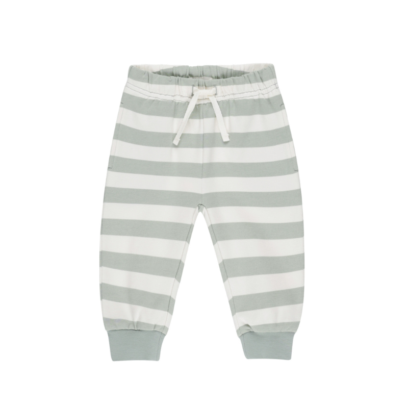 Quincy Mae - Relaxed Sweatpants | Sage Stripe