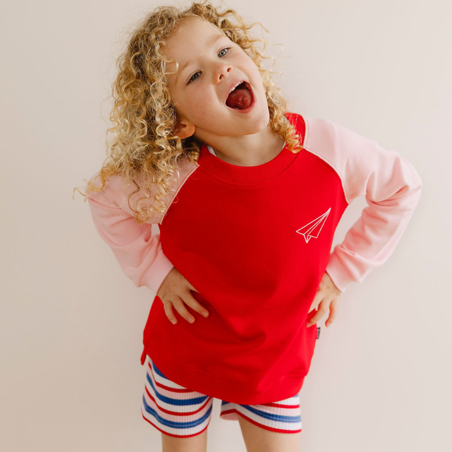 Pop Factory - Raglan Crew | Scarlet Paper Plane