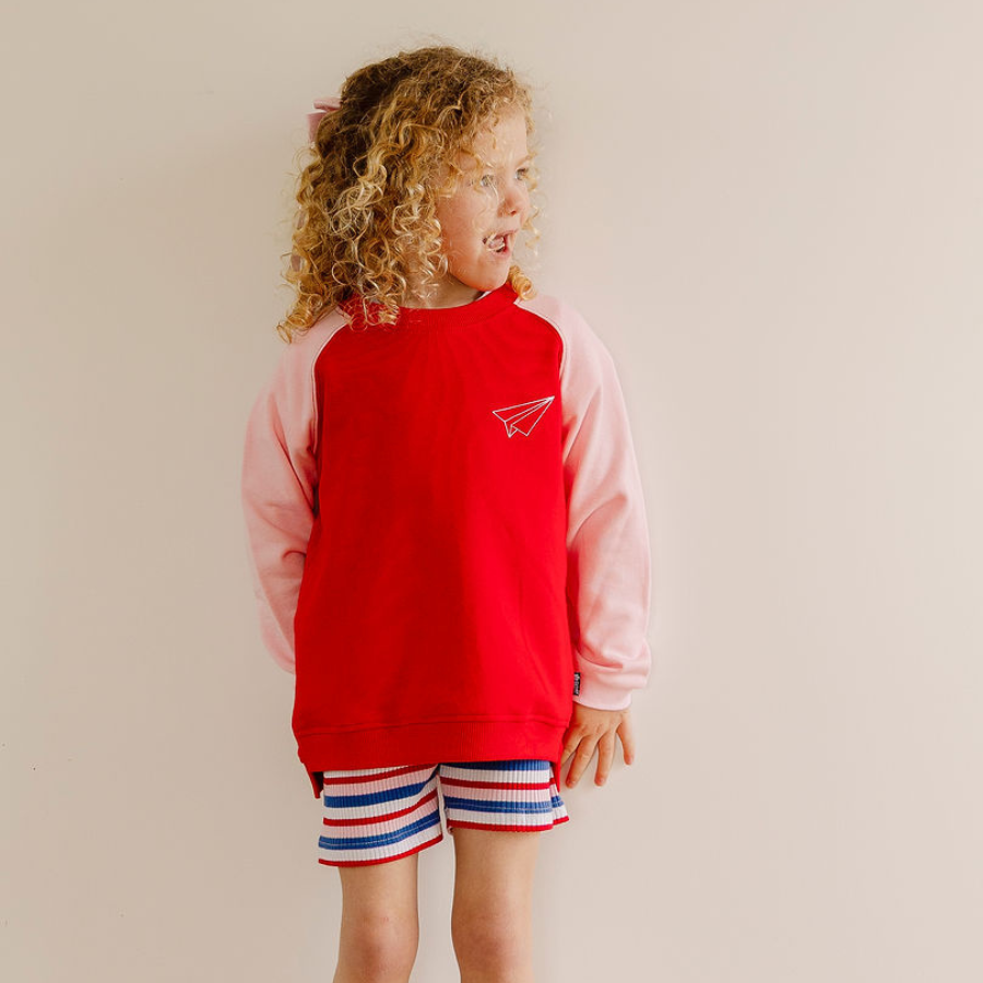 Pop Factory - Raglan Crew | Scarlet Paper Plane