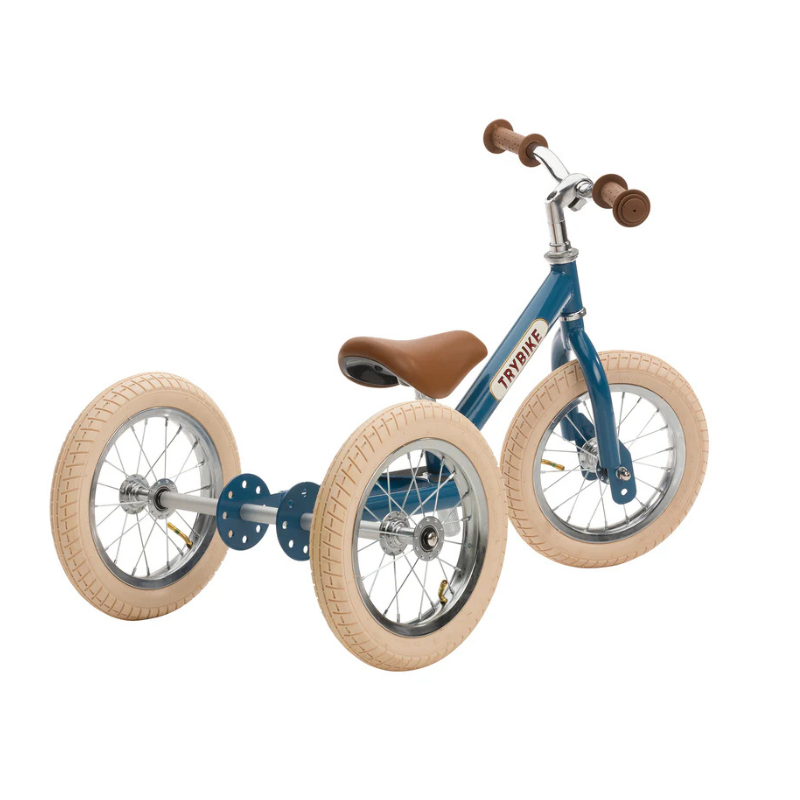 Trybike - Vintage 2 in 1 Trike | Balance Bike - Blue