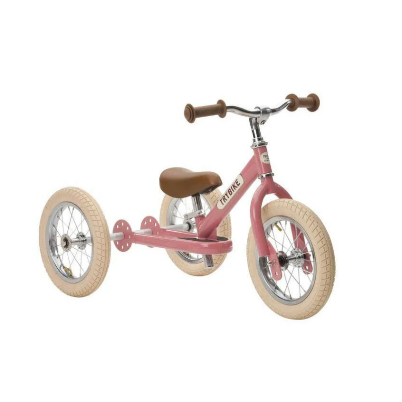 Trybike - Vintage 2 in 1 Trike | Balance Bike - Pink