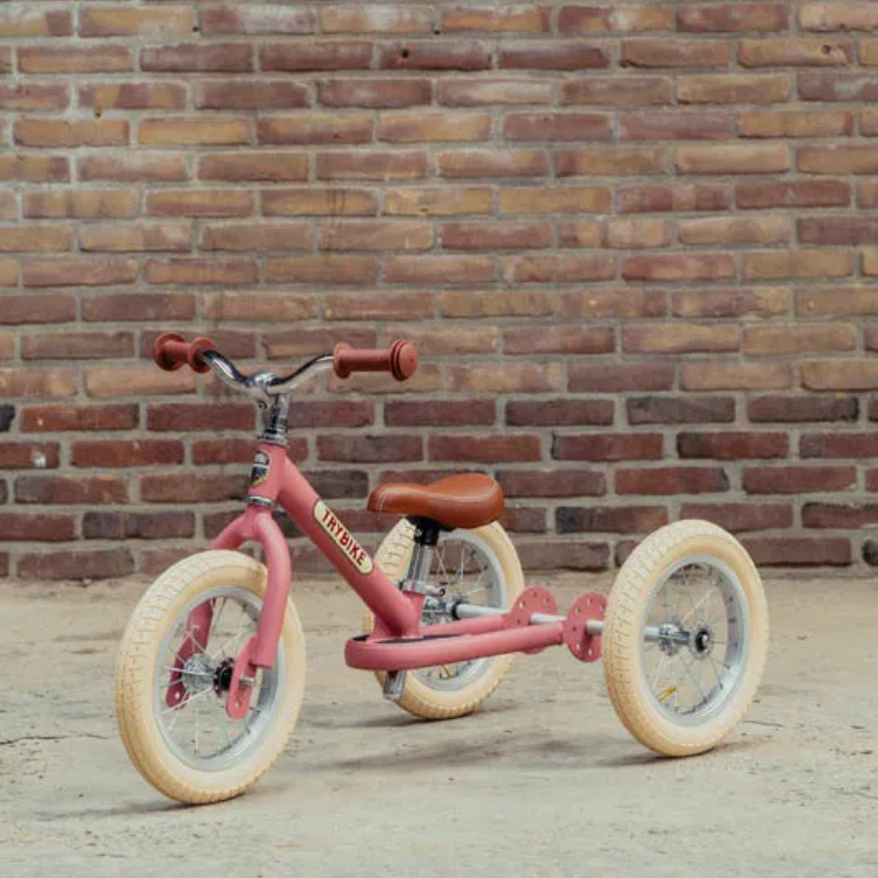 Trybike - Vintage 2 in 1 Trike | Balance Bike - Pink