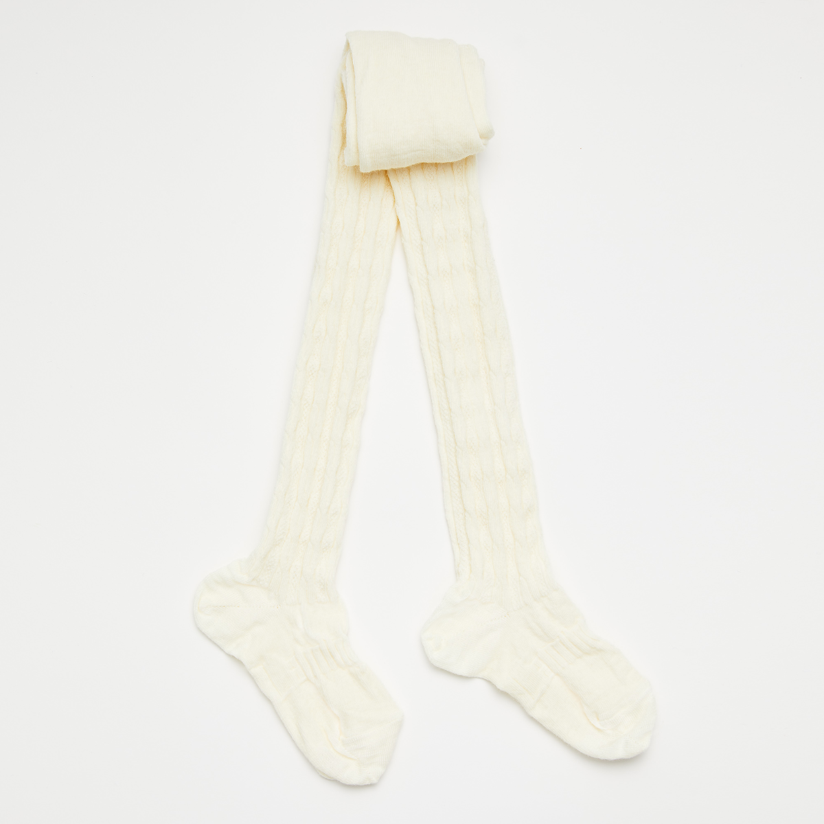 Lamington - Merino Wool Cable Knit Tights | Natural