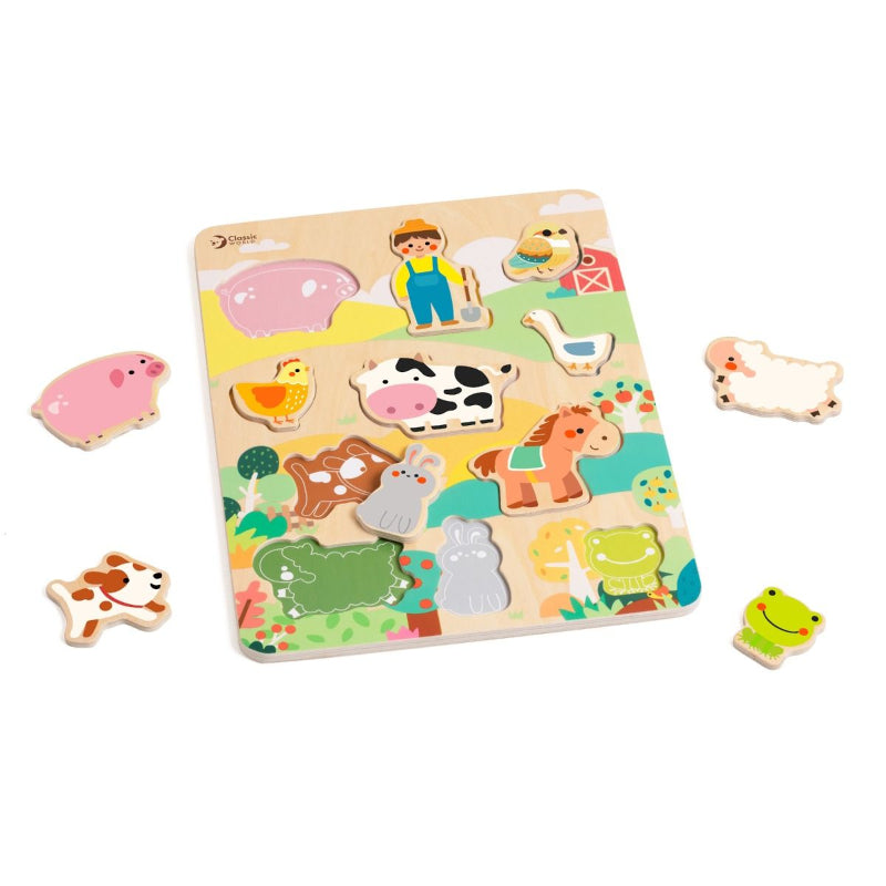 Classic World Toys - Wooden Puzzle | Farm
