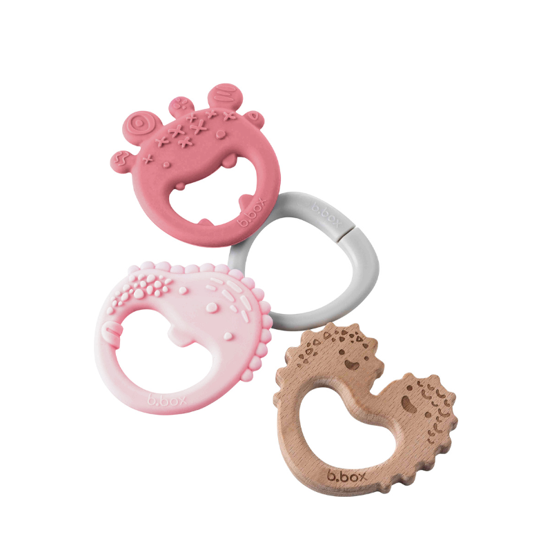 b.box - Trio Teether | Blush