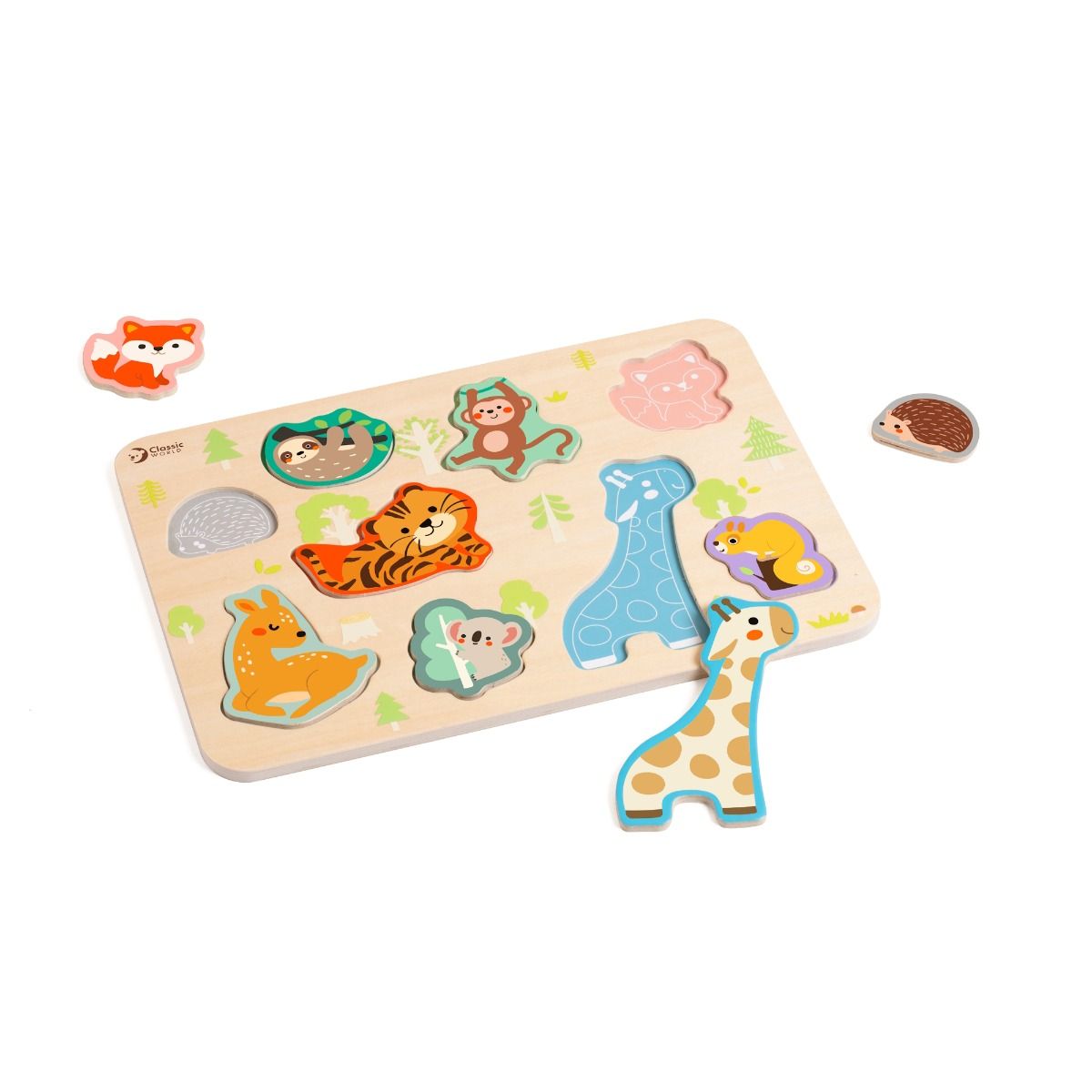 Classic World Toys - Wooden Puzzle | Animal