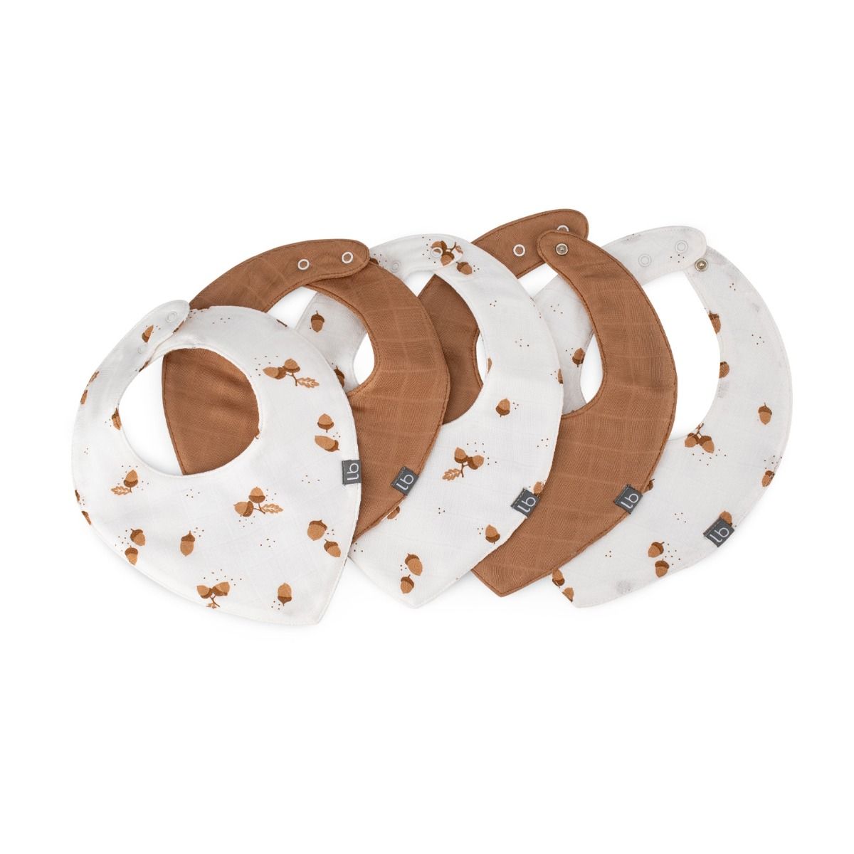 Little Bamboo - Muslin Bib 5pk | Acorn