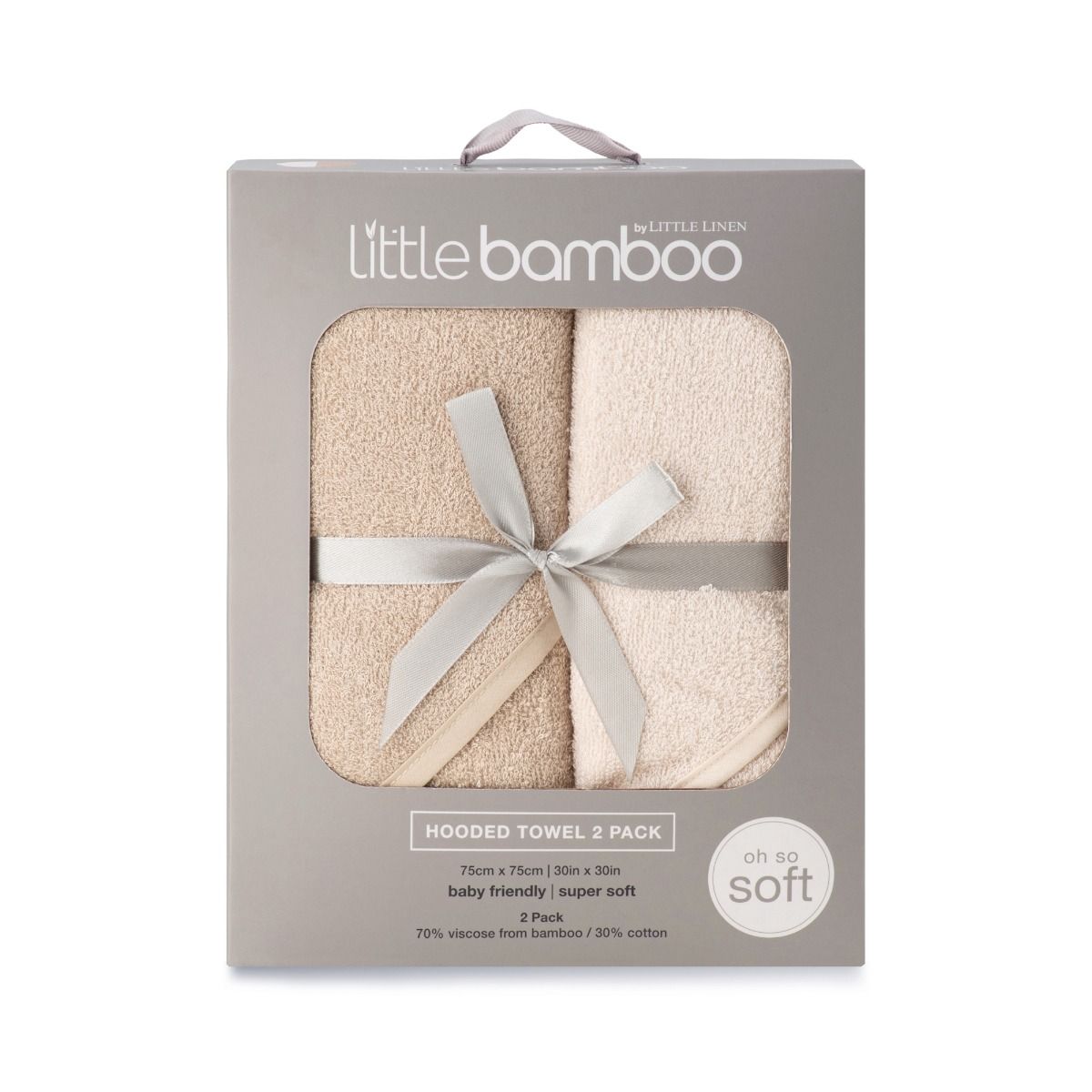 Little Bamboo - Hooded Towel 2pk | Coffee