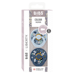 BIBS Pacifier - 2pk Liberty Round | Chamomile + Baby Blue