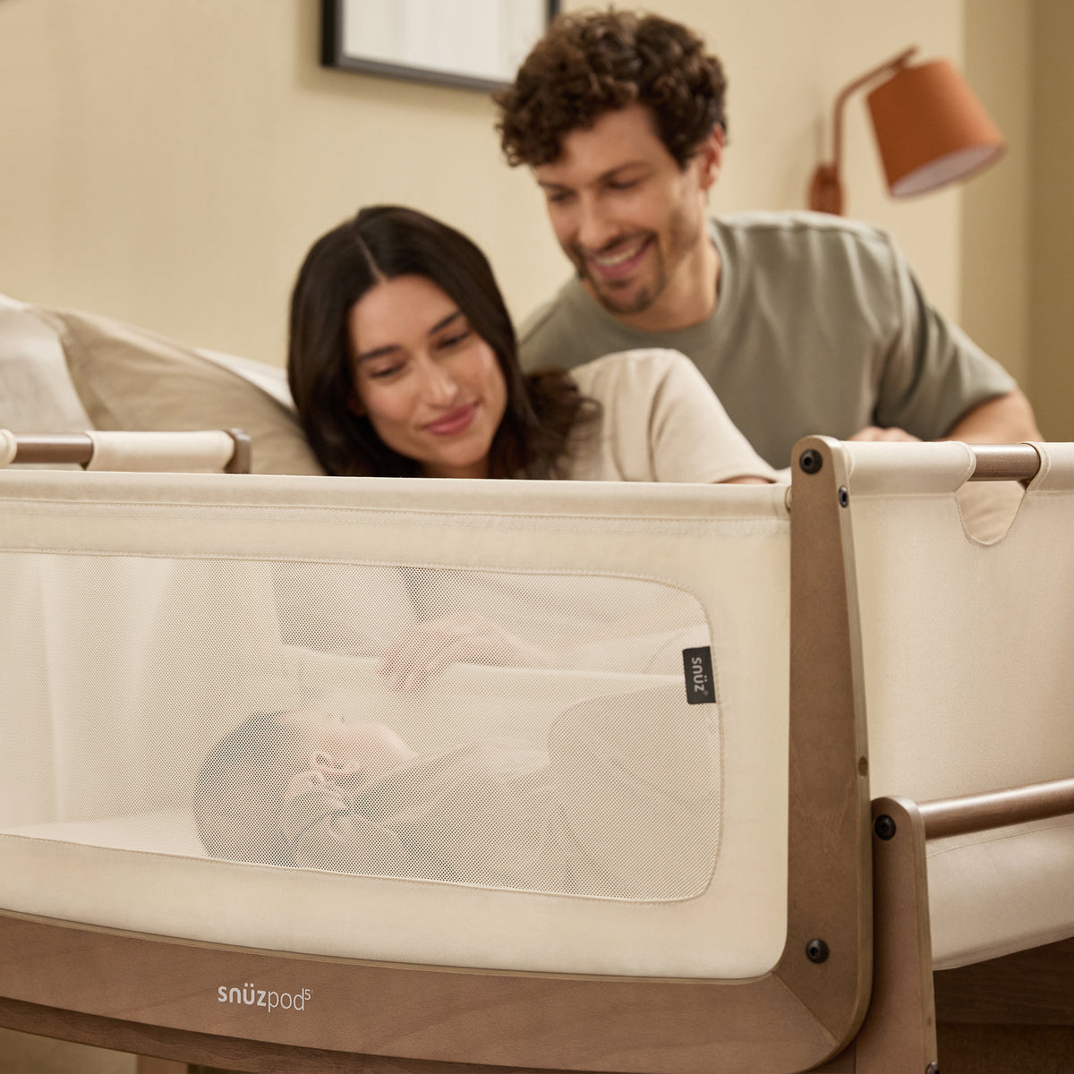Snuzpod 5 - Bedside Co-Sleeper | Walnut