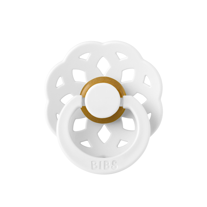 BIBS Pacifier - 2pk Boheme Round | White + Sunshine