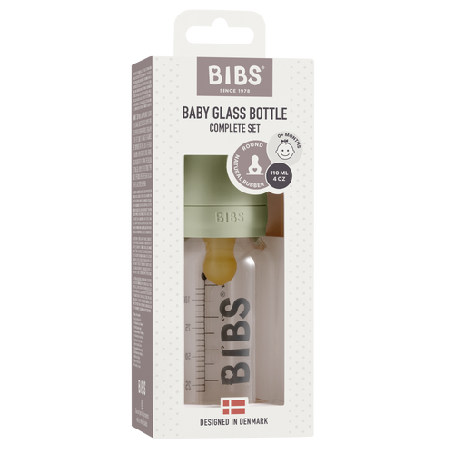 BIBS - Glass Bottle Set - 110ml | Sage