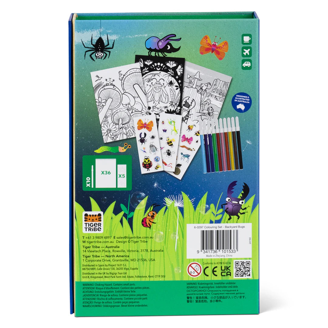 Tiger Tribe - Colouring Set | Backyard Bugs