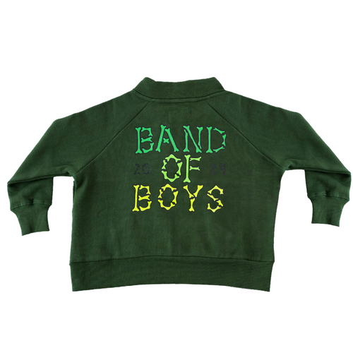 Band of Boys - Green BOB Bones Quarter Zip Crew