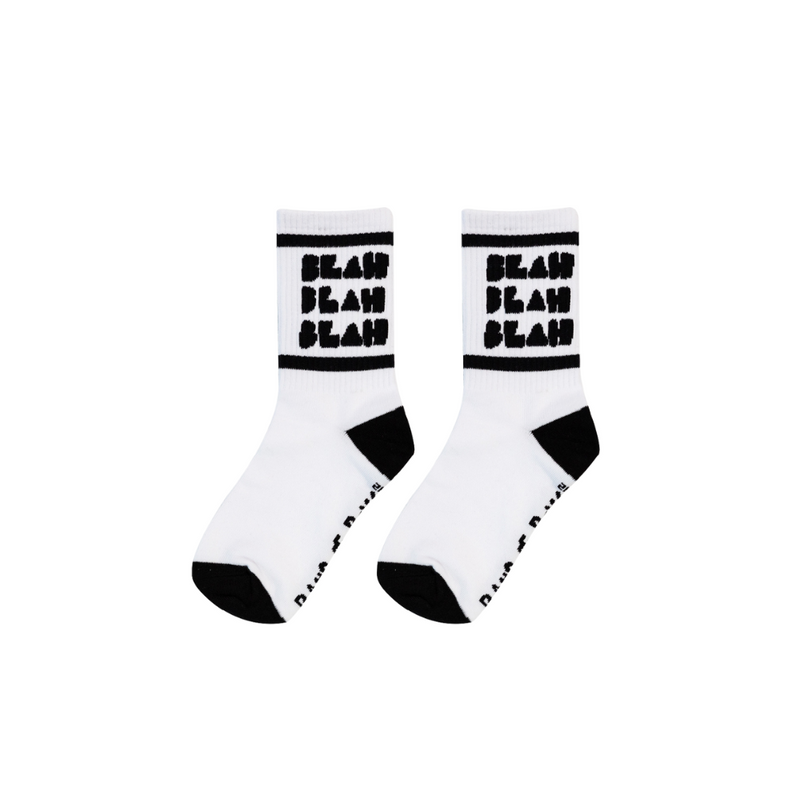 Band of Boys - White Blah Blah Socks | 8-12