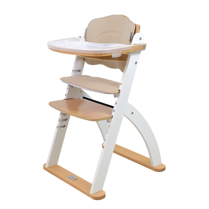 Babyhood - Ava Highchair | Beech + White