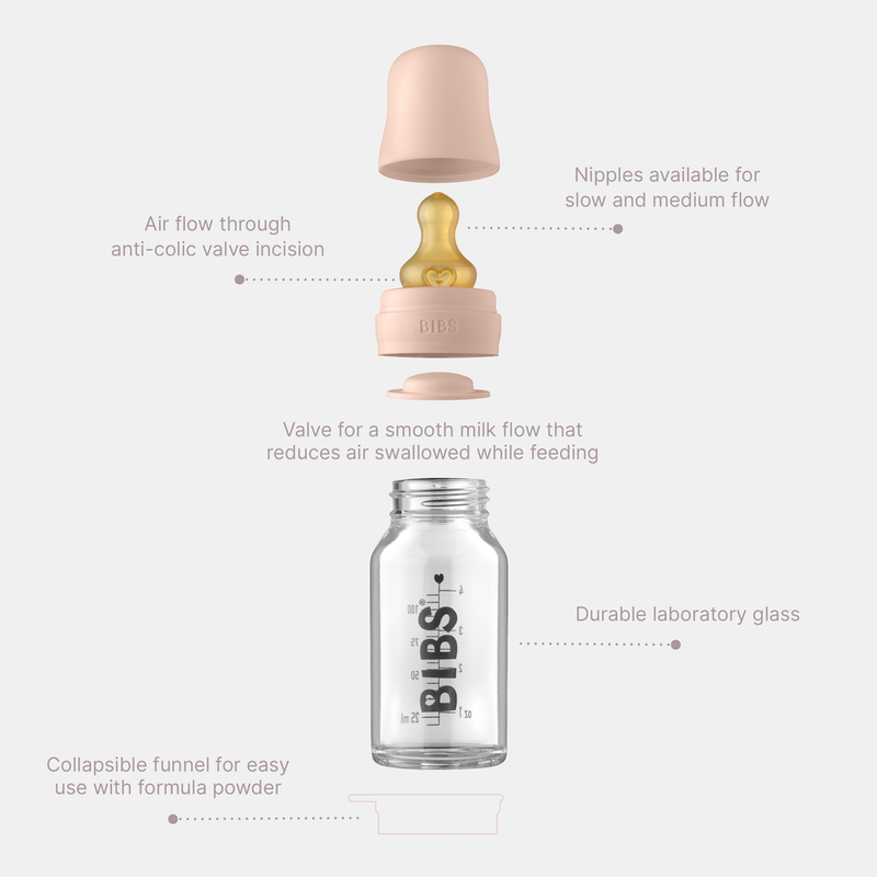 BIBS - Glass Bottle Set - 110ml | Sage