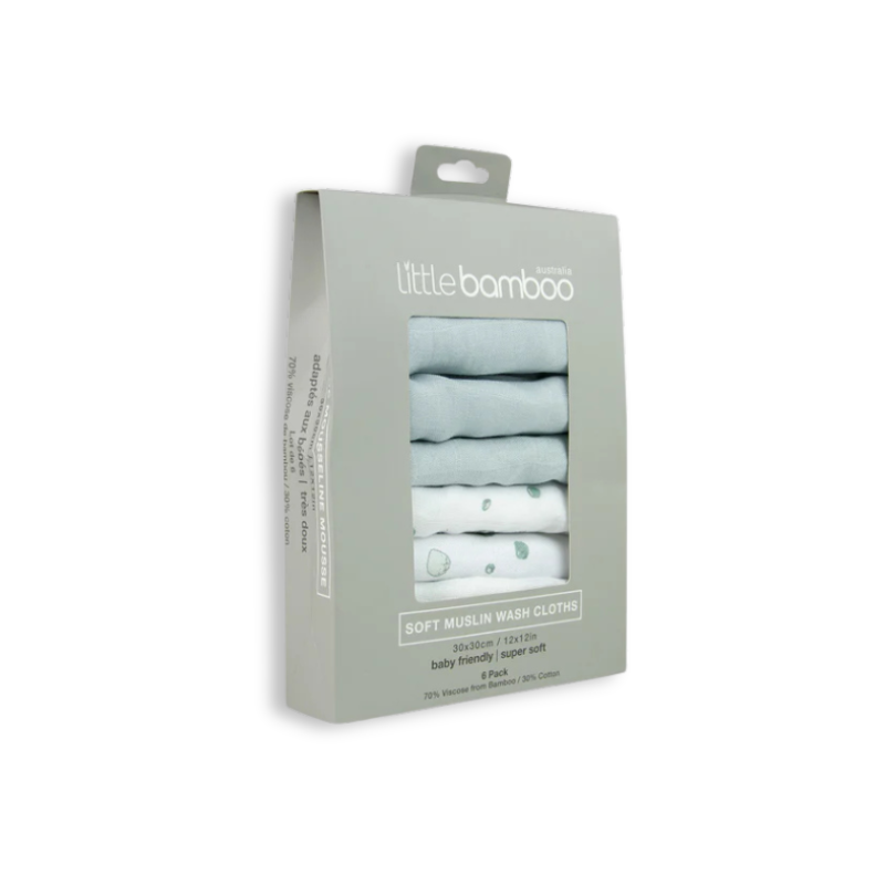 Little Bamboo - Muslin Baby Wash Cloths | 6pk