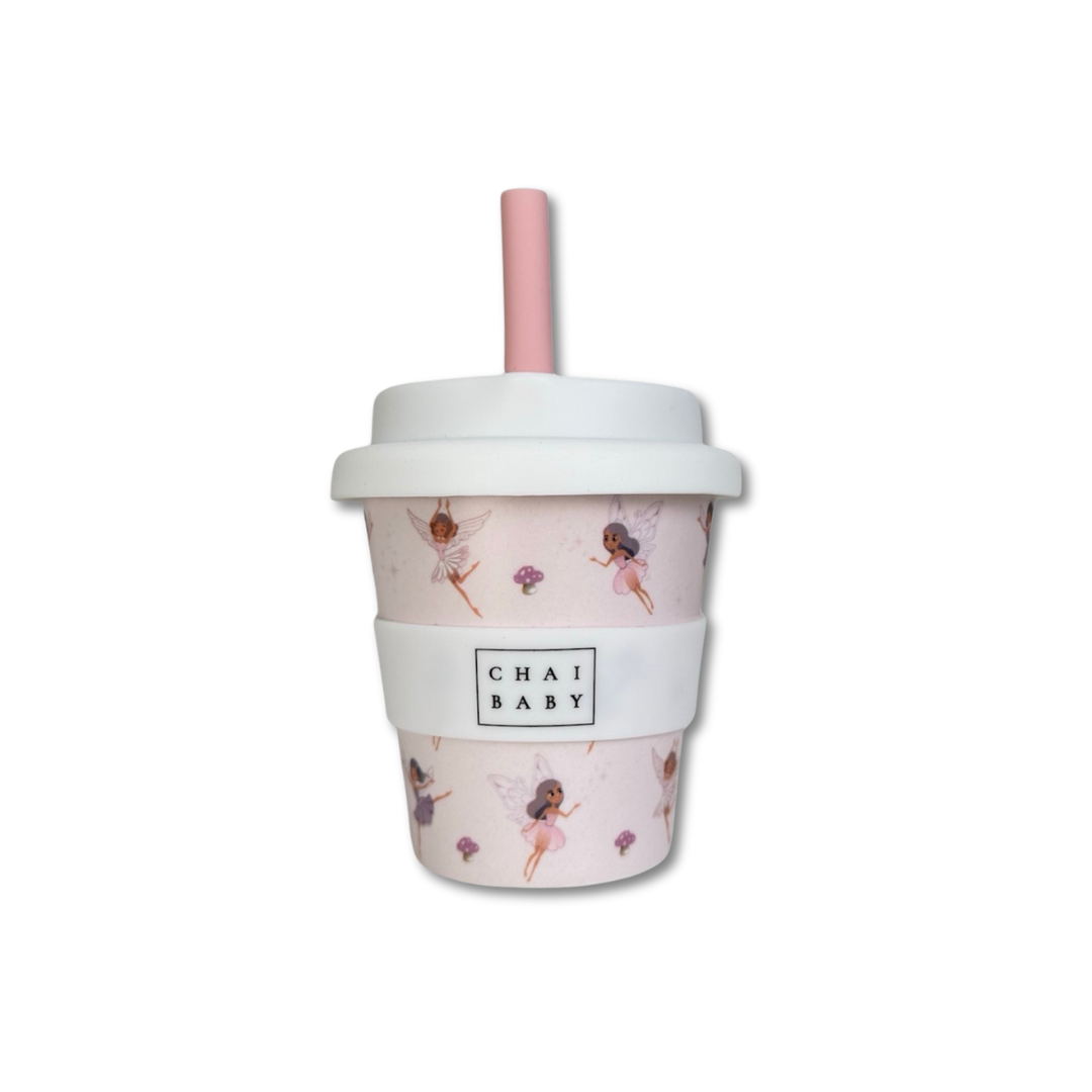 Chai Baby - Baby Reusable Bamboo Fluffy Cup | Pink Fairy