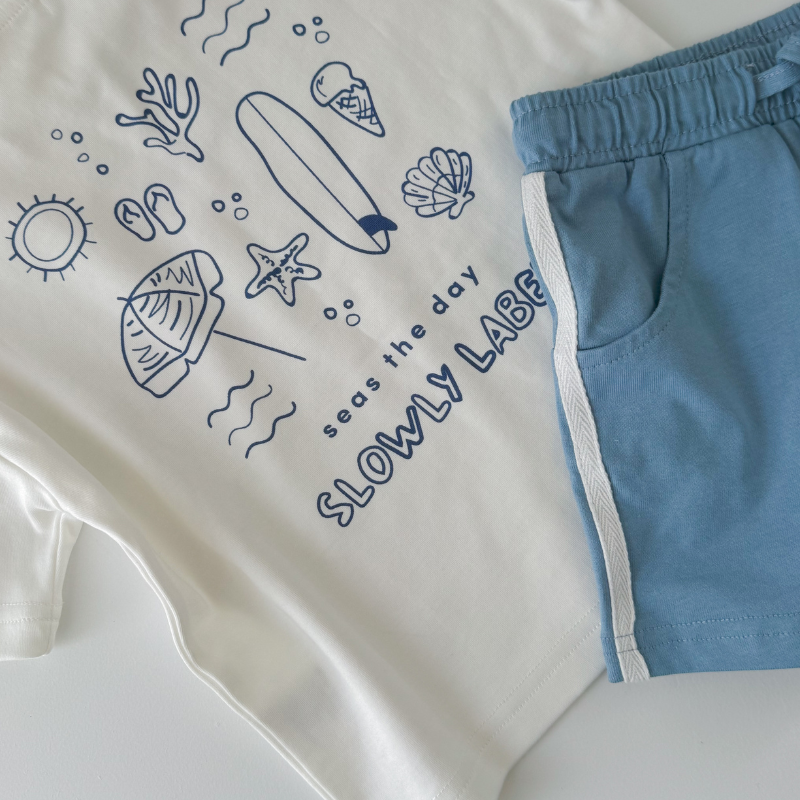 Slowly Label - Seas The Day Tee | Ocean