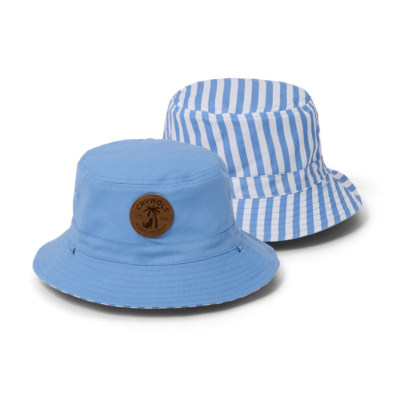 Crywolf - Reversible Bucket Hat | Sky Blue Stripe