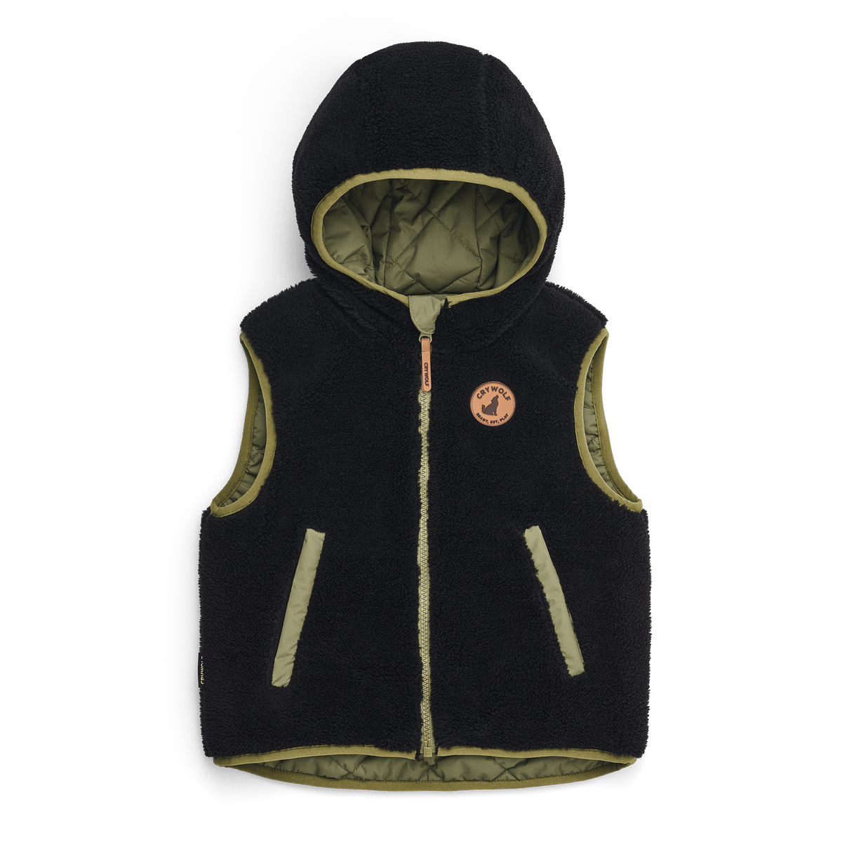 Crywolf - Reversible Yeti Vest | Fern & Black