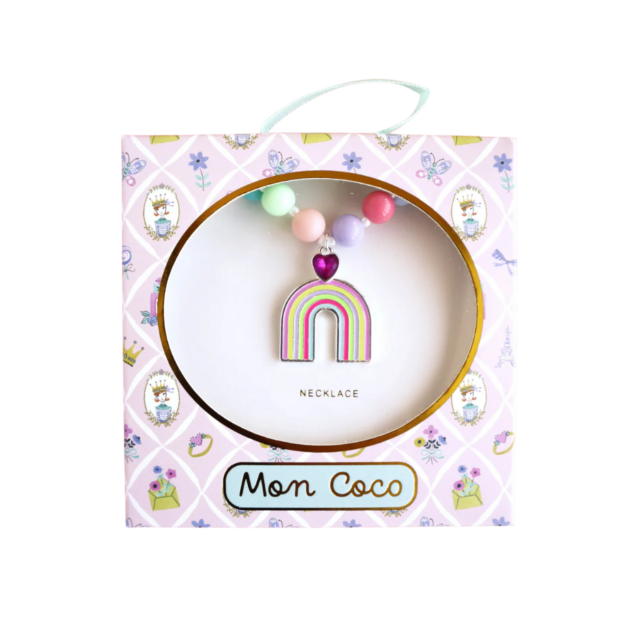 Mon Coco - Rainbow Heart Necklace | Boxed