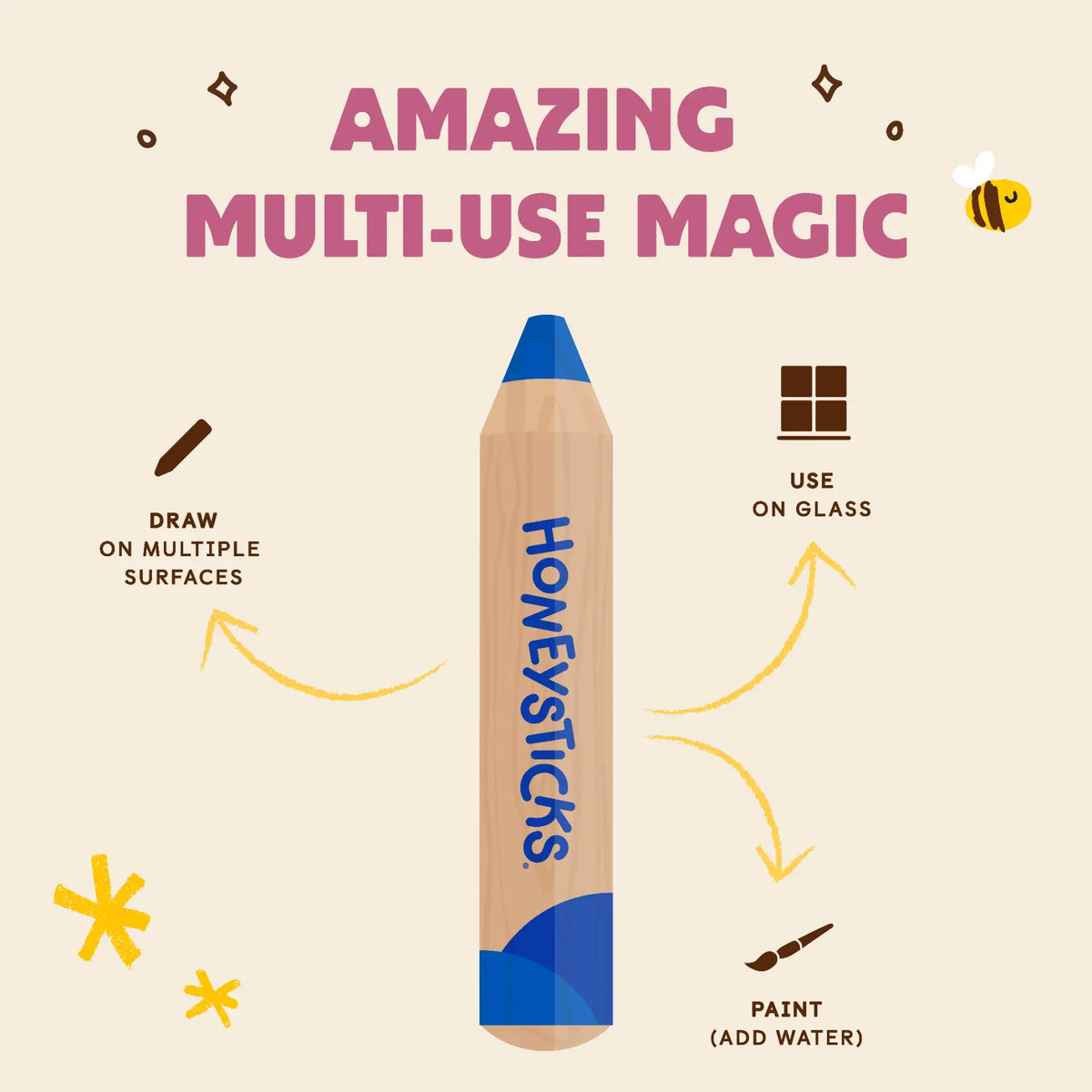 Honeysticks - Magic 3'n'1 Beeswax Pencils