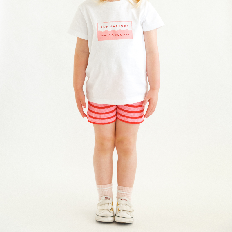 Pop Factory - Pink Stripes Bike Short