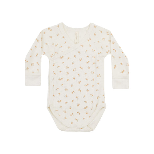 Quincy Mae - Pointelle Side Snap Bodysuit | Ditsy Melon