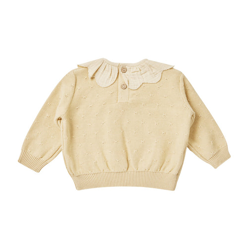 Quincy Mae - Petal Knit Sweater | Lemon