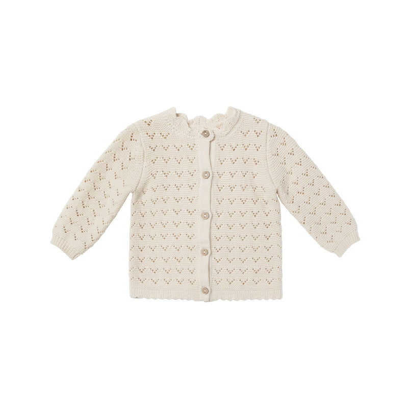 Quincy Mae - Scalloped Cardigan | Natural