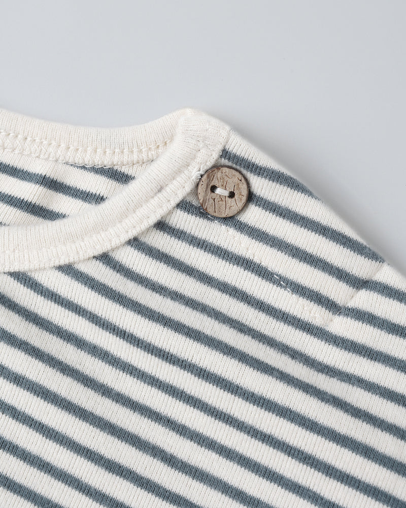 Quincy Mae - Long Sleeve Tee | Ocean Stripe