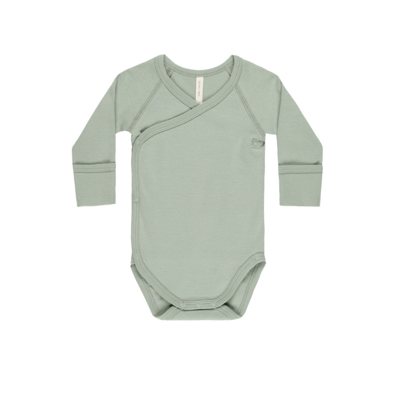 Quincy Mae - Side Snap Bodysuit | Sage