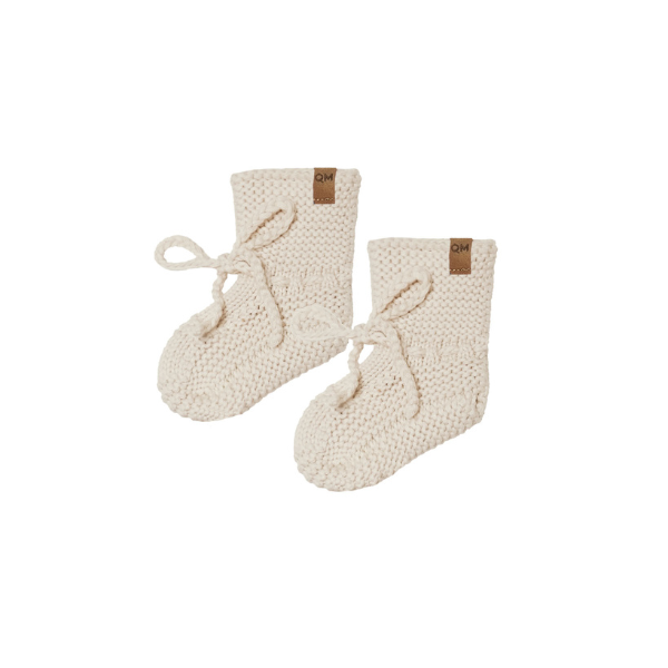 Quincy Mae - Knit Booties | Natural