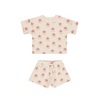 Quincy Mae - Waffle Tee+ Short Set | Tulips