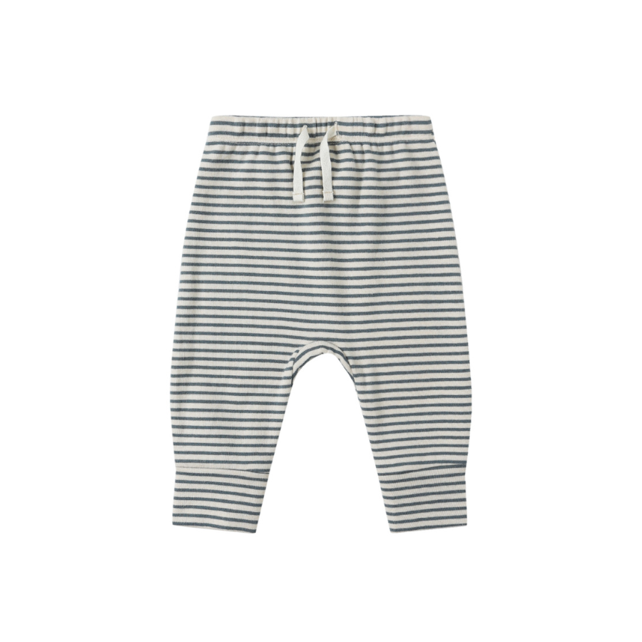 Quincy Mae - Drawstring Pant | Ocean Micro Stripe